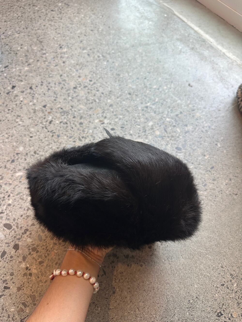 Vintage 1993 Russian Black Mink Fur Ushanka Hat Men’s Size 58 Deadstock